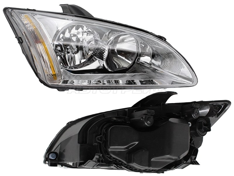 Фара Ford Focus 04-08 (Справа/ Галоген/ Ручная регулировка)