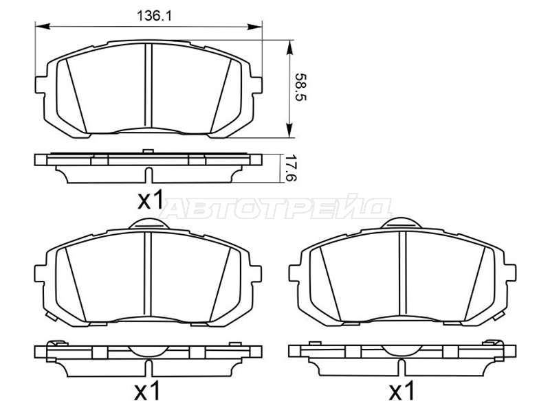 Колодки тормозные (Спереди) Hyundai Elantra 20- / i30 20-