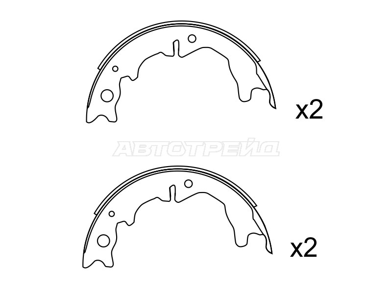 Колодки тормозные барабанные (Сзади/ Стояночный тормоз) Toyota Crown 99-07 / Mark II 00-04 SAT ST4654051010