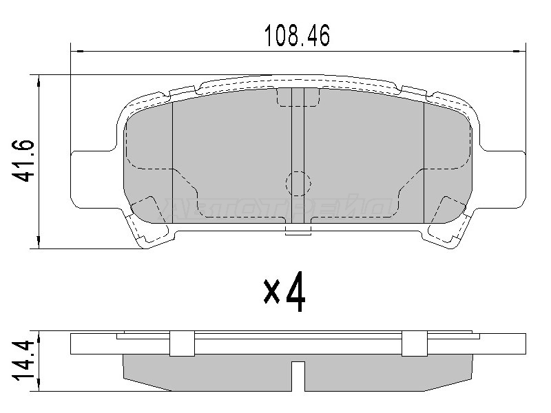 Колодки тормозные (Сзади) Subaru Forester 97-08 / Impreza 92-07