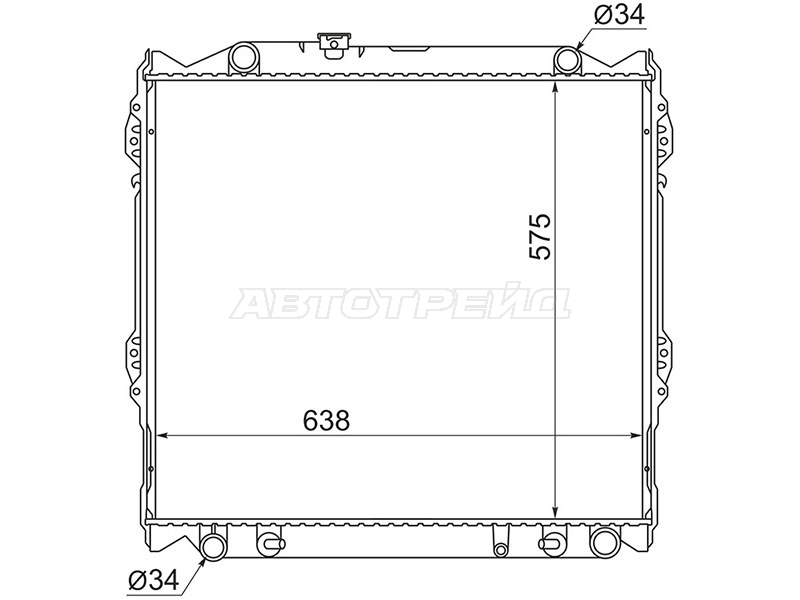 Радиатор Toyota Land Cruiser Prado (J90) 96-02 / 4Runner 95-02