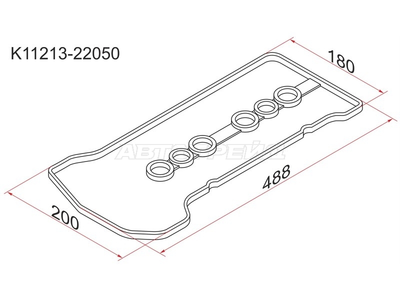 Прокладка клапанной крышки Toyota Allion (T240) 01-07 / Avensis 00-08 1ZZFBE;1ZZFE;3ZZFE;4ZZFE