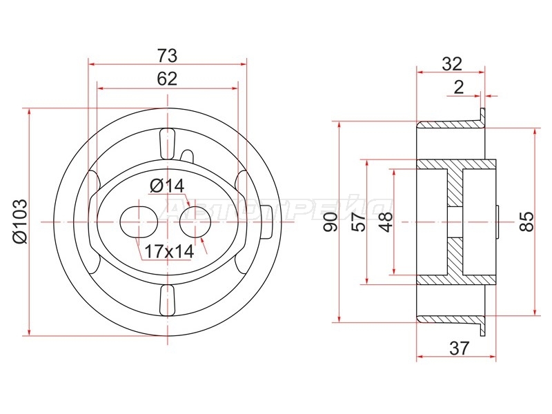 Опора редуктора Toyota Mark II (X90,X100,X110) 92-04 / Brevis 01-07