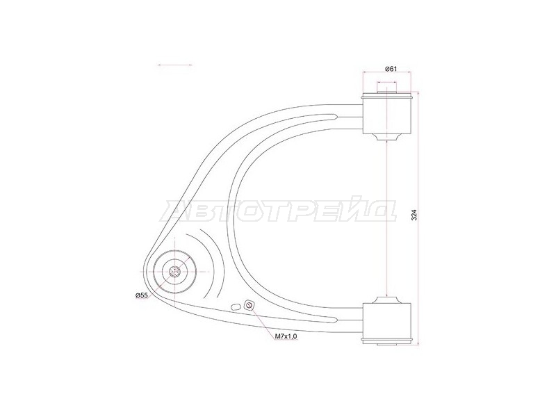 Рычаг подвески Toyota Sequoia 07-22 / Tundra 06-22 (Сверху/ Спереди/ Справа)