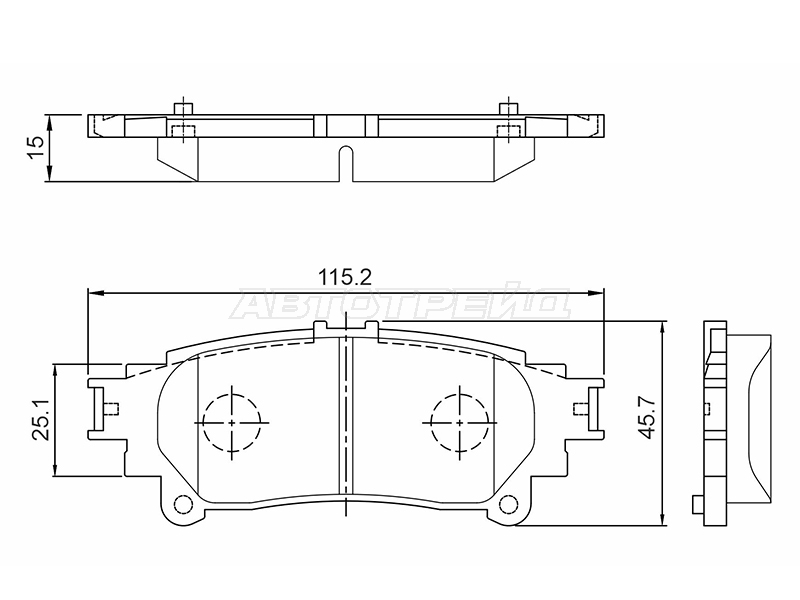Колодки тормозные (Сзади) Lexus RX 08-15 / Toyota Crown 12-22 BAIKOR BKBR0143
