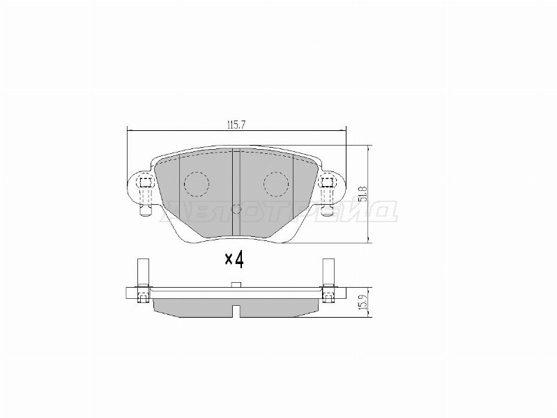 Колодки тормозные (Сзади) Ford Mondeo 00-07