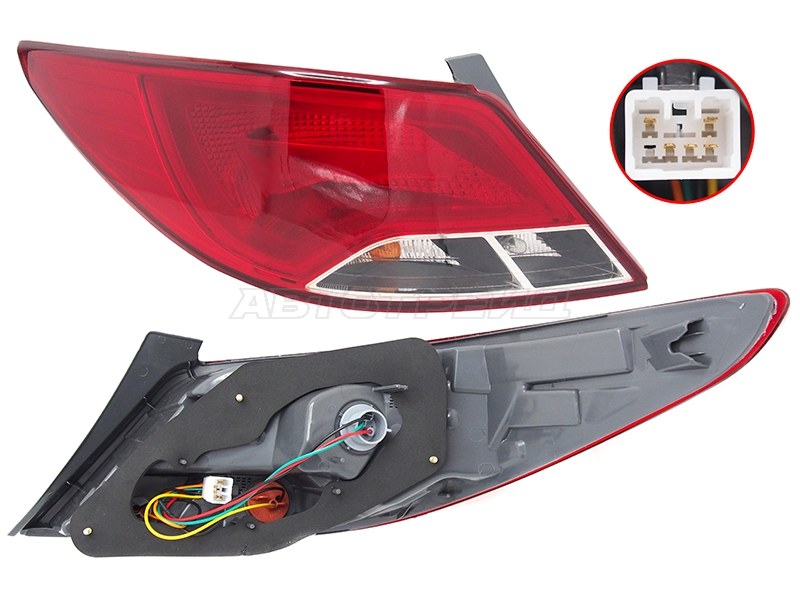 Фонарь задний Hyundai Solaris 14-17 (Слева/ 4D SED)