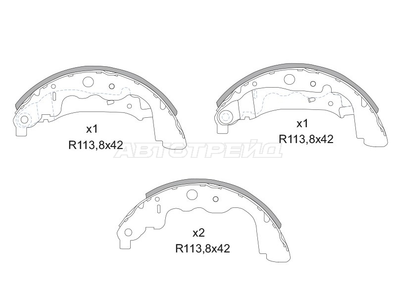 Колодки тормозные барабанные LADA Largus 12-21 / Nissan Almera 12-19