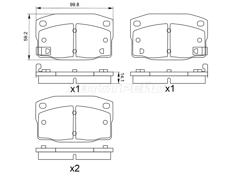 Колодки тормозные (Спереди) Daewoo Nexia 94-08 / Opel Vectra 88-95