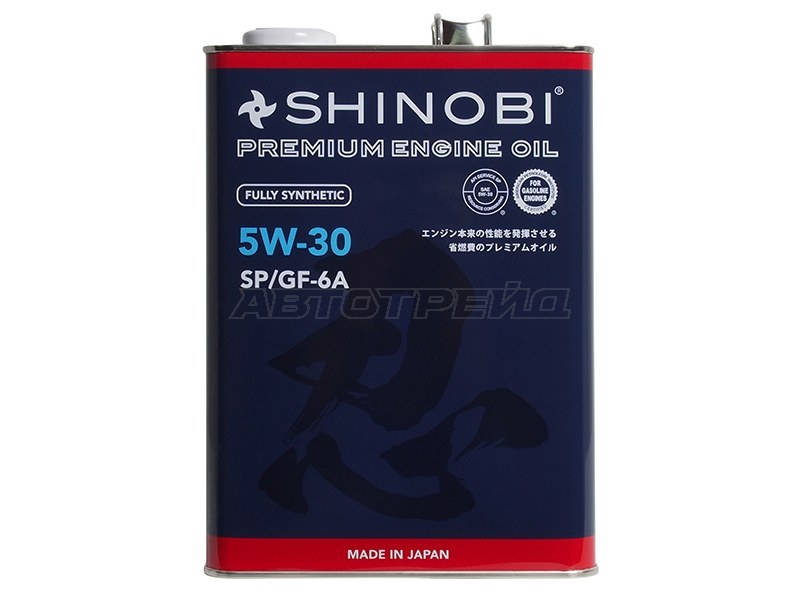 Масло моторное синтетическое SHINOBI SP/GF-6A 5W-30 4L SHINOBI SH0008