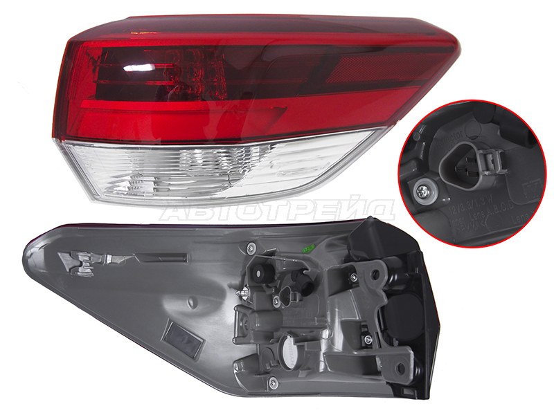 Фонарь задний Toyota Highlander 16-20 (Справа)