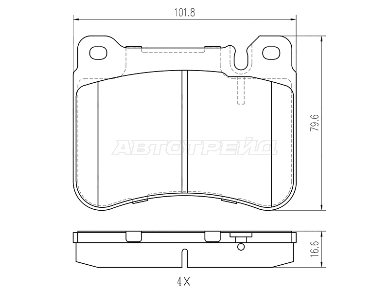 Колодки тормозные (Спереди) Mercedes-Benz C-Class 00-08 / CLK-Class 02-10