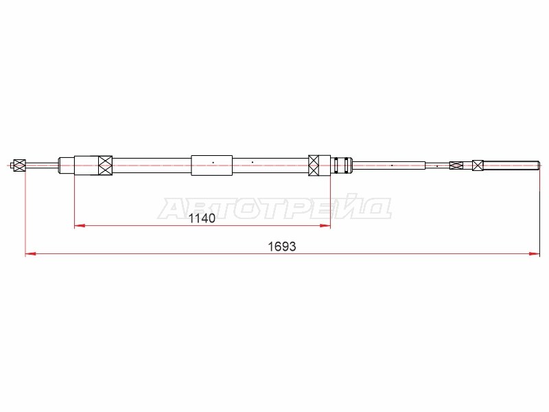 Трос ручного тормоза BMW 3-Series 98-06 (Слева)