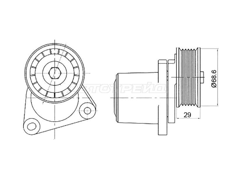Натяжитель Ford Fiesta 02-08 / Focus 10-15