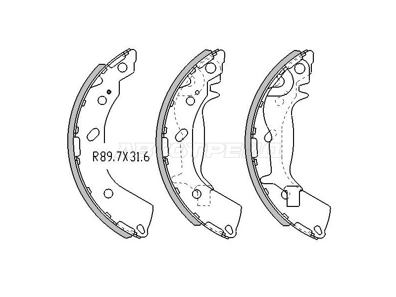 Колодки тормозные барабанные Hyundai Getz 02-11 / i10 07-10