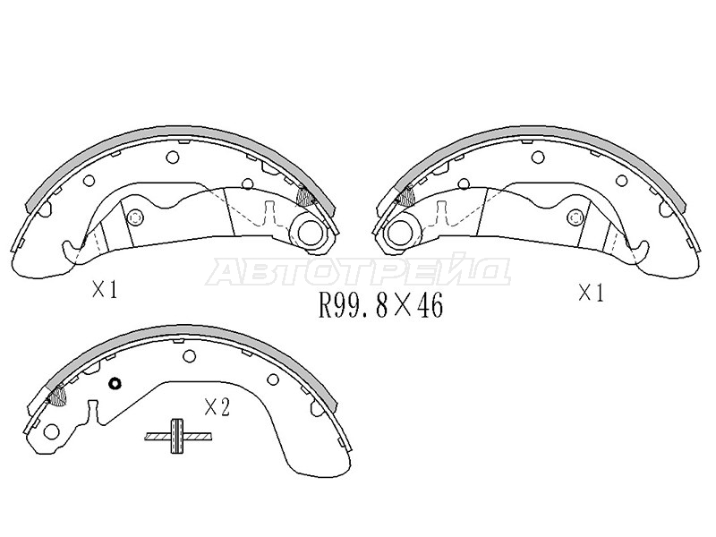 Колодки тормозные барабанные Chevrolet Lacetti 04-13 / Lanos 05-09