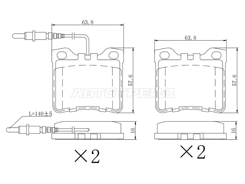 Колодки тормозные (Сзади) Mercedes-Benz V-Class 96-03 / Vito 96-03