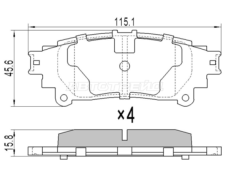 Колодки тормозные (Сзади) Lexus RX 08-15 / Toyota Crown 12-22