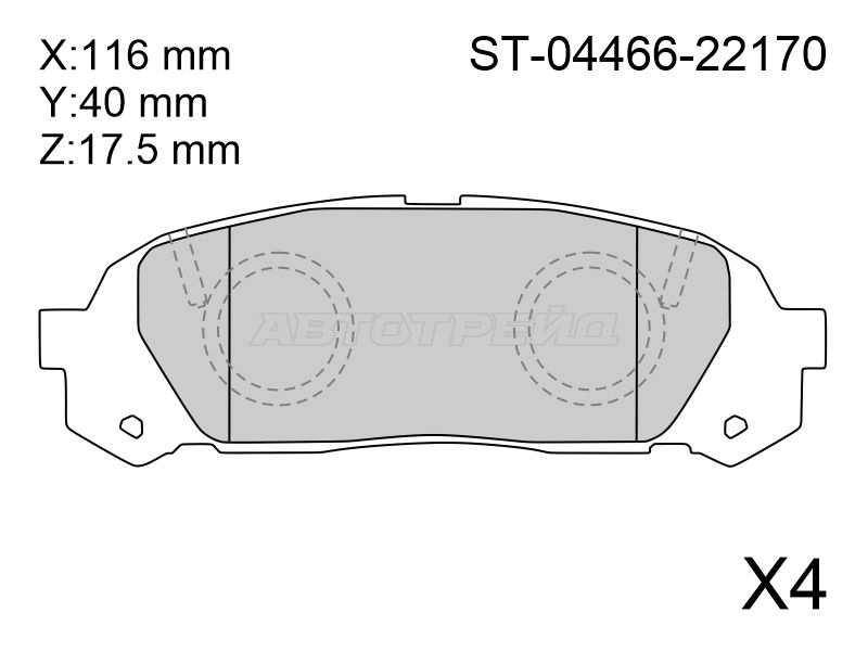 Колодки тормозные (Сзади) Toyota Crown 95-01 / Mark II 96-00