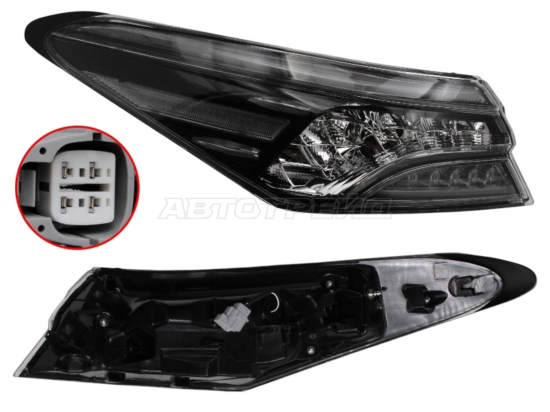 Фонарь задний Toyota Camry Europe/Russia (XV70) 17-22 (Слева/ LED/ Чёрный)