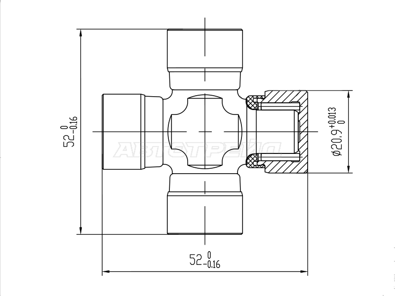 Крестовина карданного вала Toyota RAV4 (XA30) 05-13 / Lexus NX 14-21