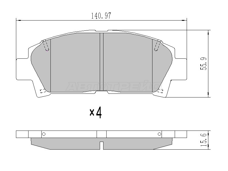 Колодки тормозные (Спереди) Toyota Avensis (T220) 97-03 / Caldina 97-02