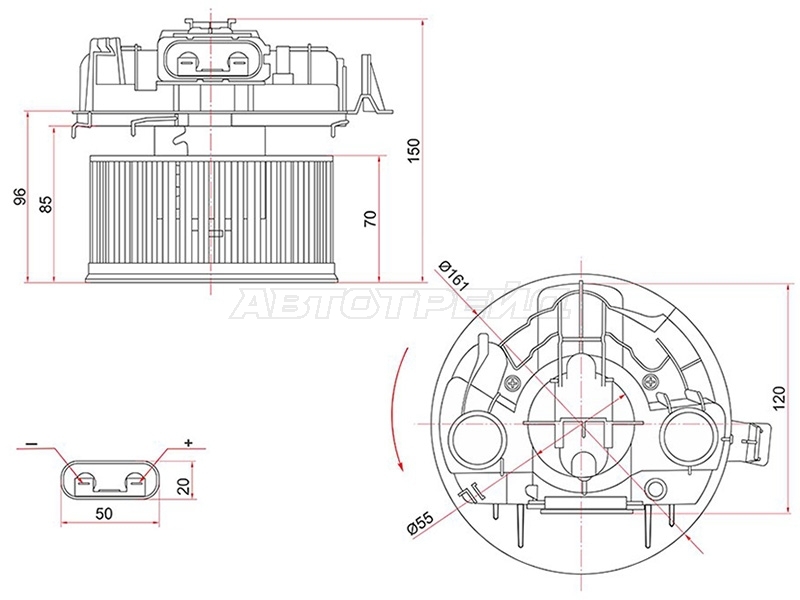 Мотор отопителя салона (Левый руль) Renault Grand Scenic 04-09 / Megane 02-09