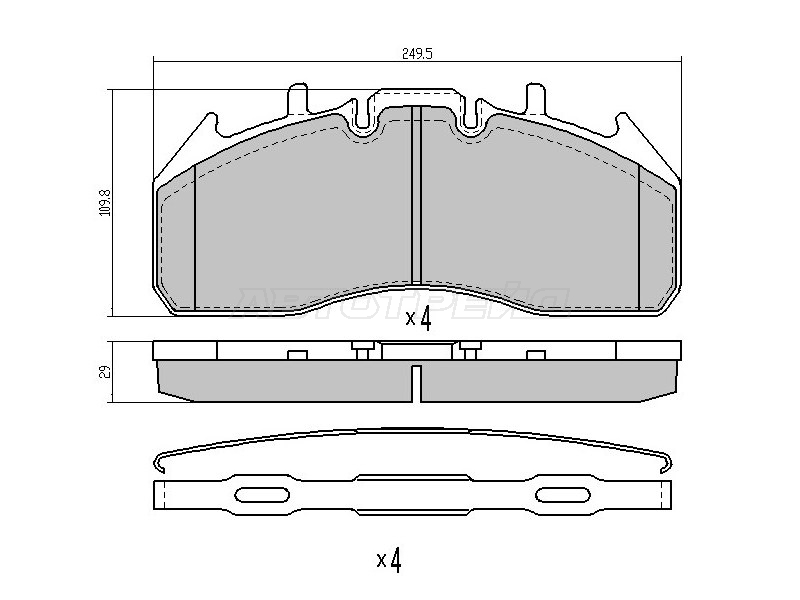 Колодки тормозные (Спереди) Volvo 960 90-94 / FE 06-13