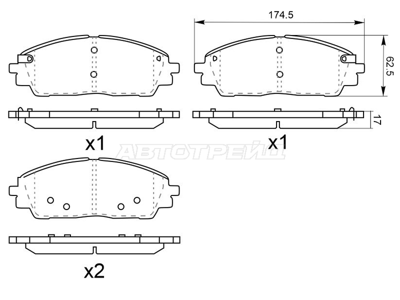 Колодки тормозные (Спереди) Kia Carnival 20-