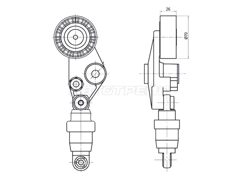 Натяжитель SsangYong Actyon 05-10 / Actyon Sports 06-16