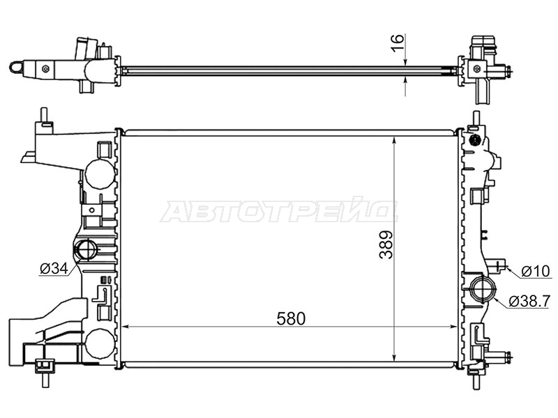 Радиатор Chevrolet Cruze 09-18 / Daewoo Lacetti 08-11