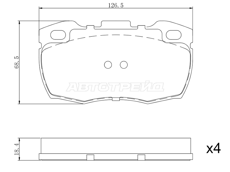 Колодки тормозные (Спереди) Land Rover Defender 83-16