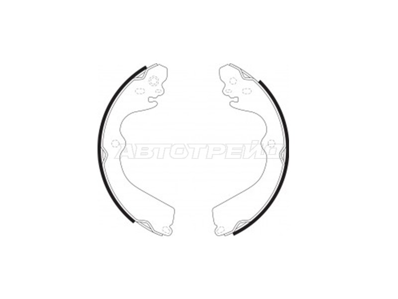 Колодки тормозные барабанные Mitsubishi Delica D:3 11-19 / Nissan NV200 09-