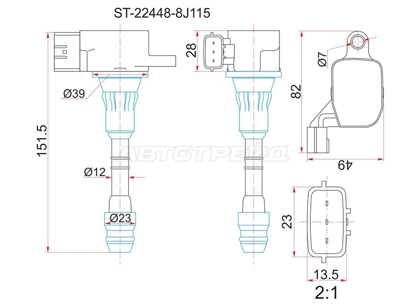 Катушка зажигания Infiniti FX35 06-08 / Nissan Murano 02-16 VQ25DD;VQ35DE;VQ40DE
