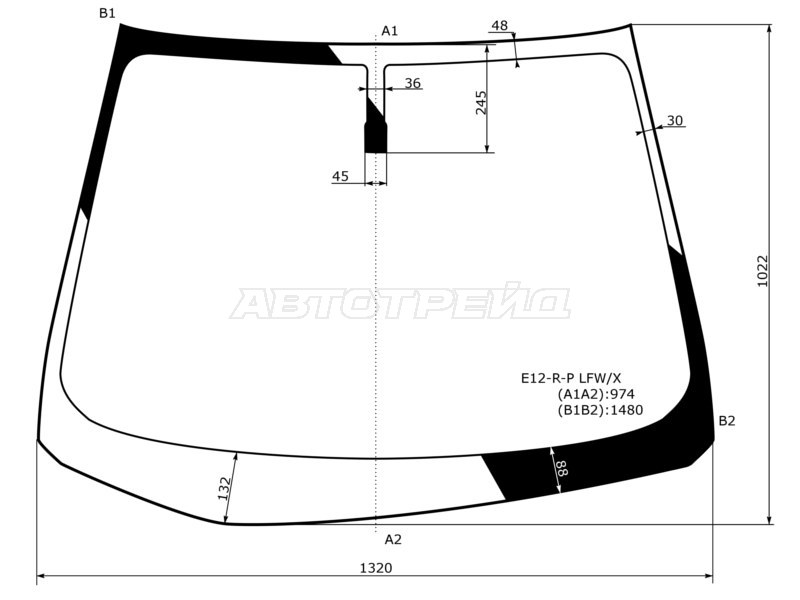 Лобовое стекло nissan note