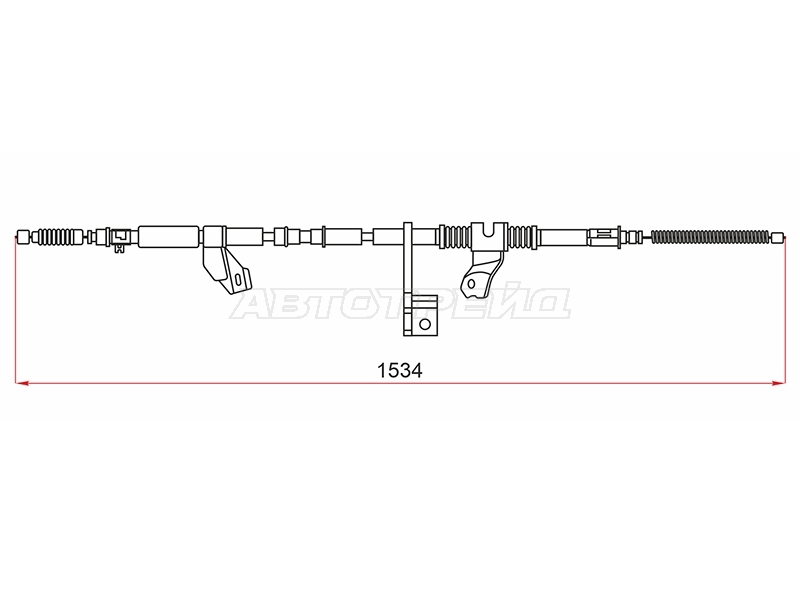 Трос ручного тормоза Mitsubishi Pajero 91-06 / Montero 91-99 (Справа)