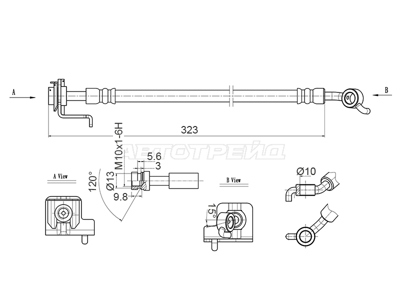 Шланг тормозной (Сзади/ Справа) Kia Ceed 18-21 / Hyundai i30 16-18