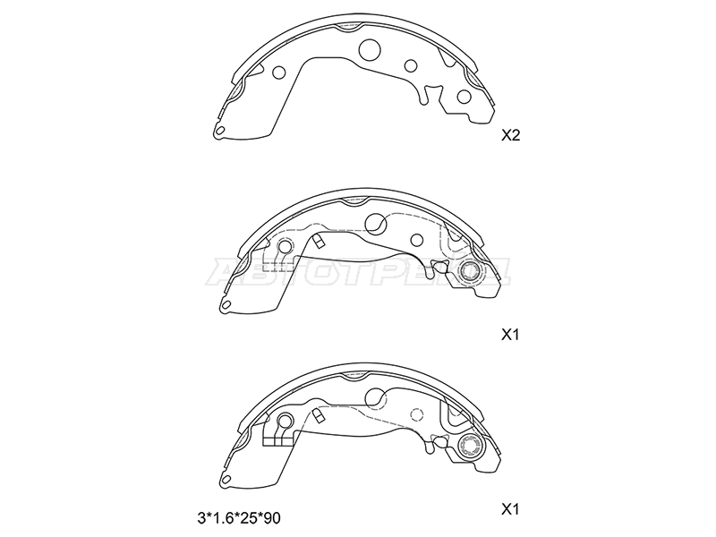 Колодки тормозные (Сзади) Mazda Demio 07-14