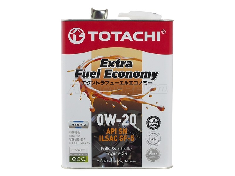 Масло моторное синтетическое TOTACHI Extra Fuel Economy 0W-20 SN GF-5 4л TOTACHI 11404