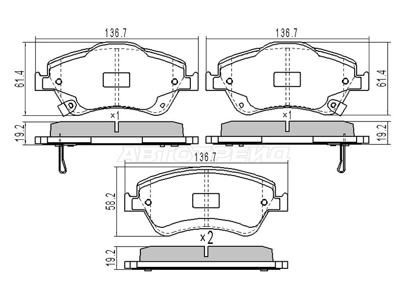 Колодки тормозные (Спереди) Toyota Corolla (E150,E180) 06-19 / Auris 06-16