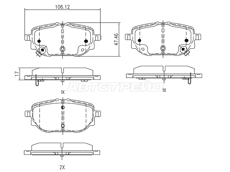 Колодки тормозные (Сзади) Geely Atlas 23-