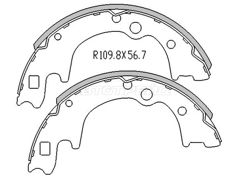 Колодки тормозные барабанные Hyundai H1 97-07 / Starex 97-07