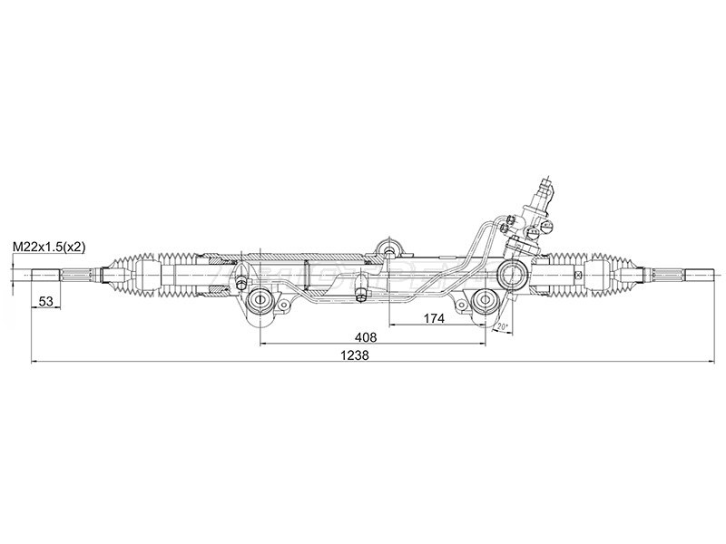 Рейка рулевая Toyota Land Cruiser (J200) 07-21 / Lexus LX 07-23