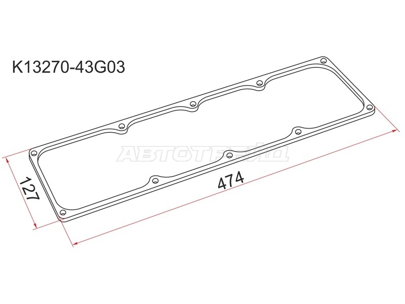 Прокладка клапанной крышки Nissan Terrano 86-02 / Atlas F 92-07 QD32;TD23;TD25;TD27;TD27T;TD27TI