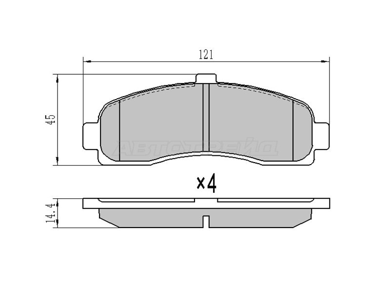 Колодки тормозные (Спереди) Nissan March 92-02 / Micra 92-03