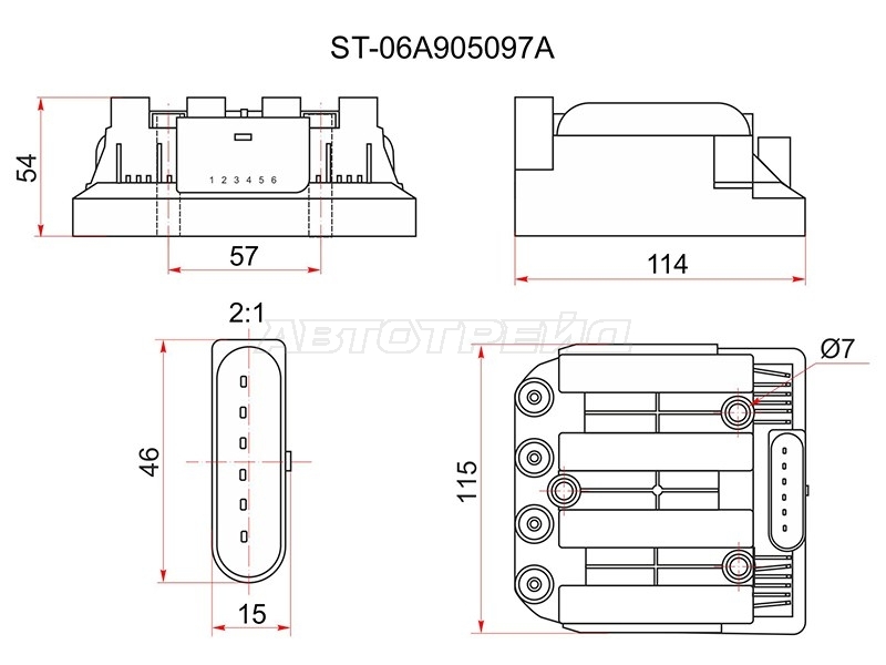 Катушка зажигания Skoda Octavia 96-10 / Volkswagen Golf 97-06 (Модуль)