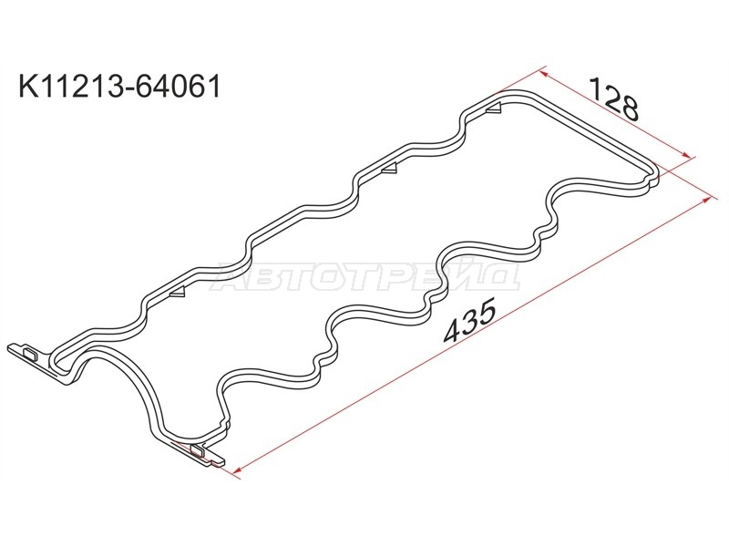 Прокладка клапанной крышки Toyota Avensis (T220) 97-00 / Caldina 92-02 2CE;2CT;2CTE;3CE;3CT;3CTE