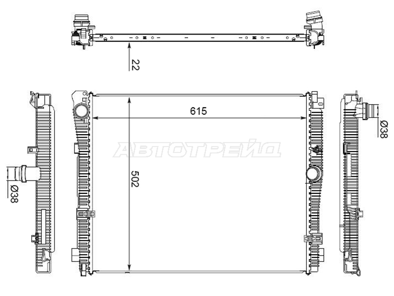Радиатор BMW 3-Series 18-22 / 4-Series 20-