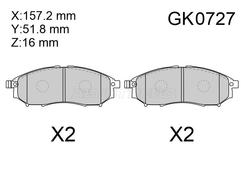 Колодки торм пер (старый арт CKN-12) CTR GK0727