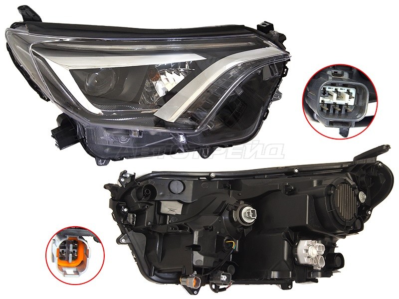 Фара Toyota RAV4 (XA40) 15-19 (Справа/ LED/ С электрокорректором)